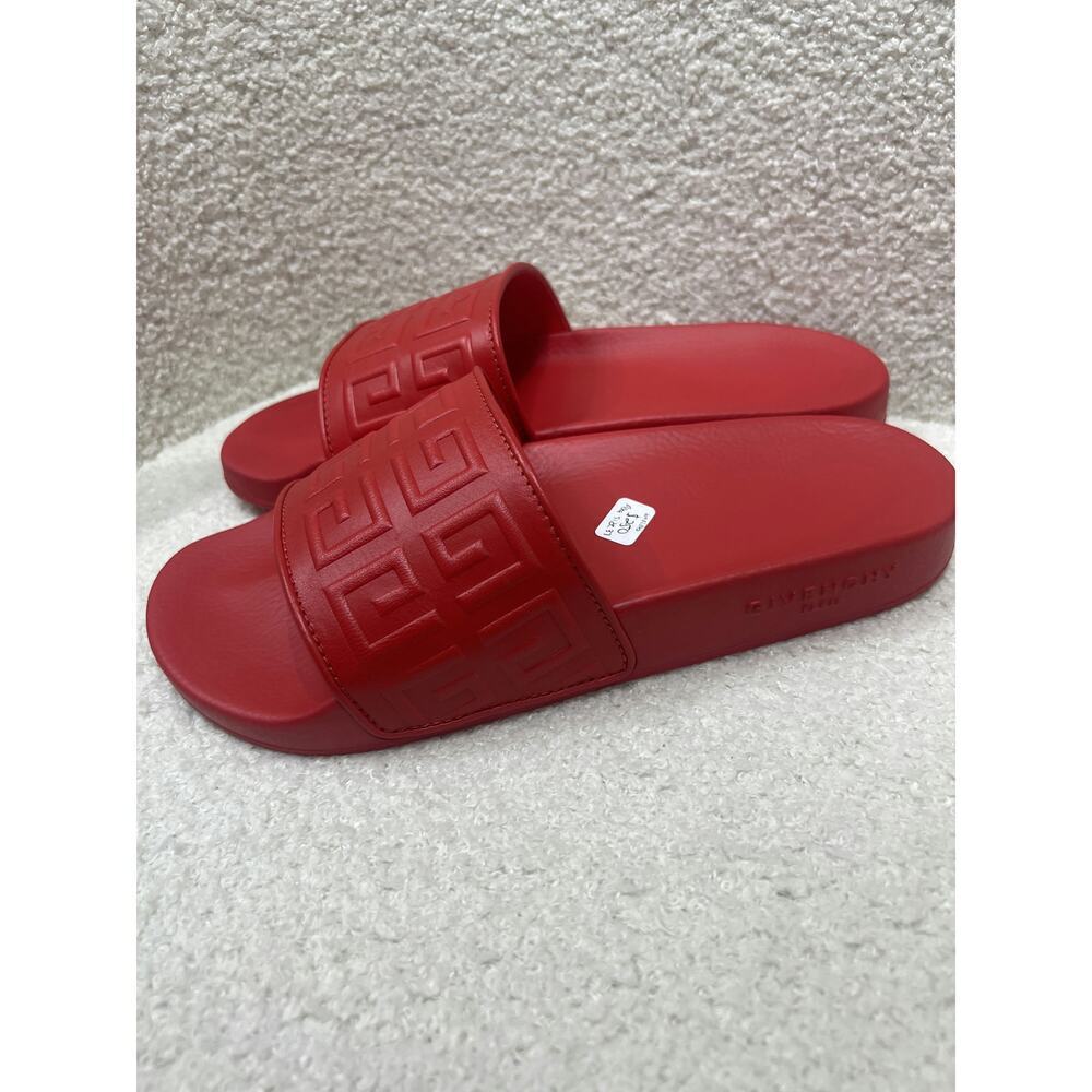Givenchy Red Pool Slides - Women's Size 37 - image 4